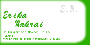 erika makrai business card